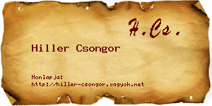 Hiller Csongor névjegykártya